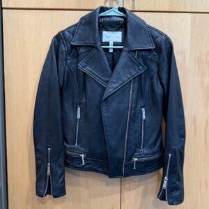 Black Leather Moto BCBGeneration Size XSLike New Only Worn Once!